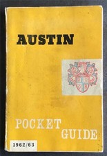 AUSTIN Pocket Guide OCT 1962/63 #207/A Cars & Light Commercial Vehicles