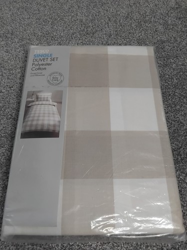 Gingham single duvet cover - gingham,