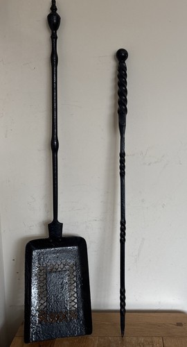 Antique iron ash coal shovel - antique,