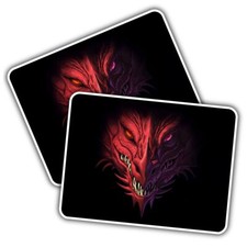 2x Vinyl Sticker Head Angry