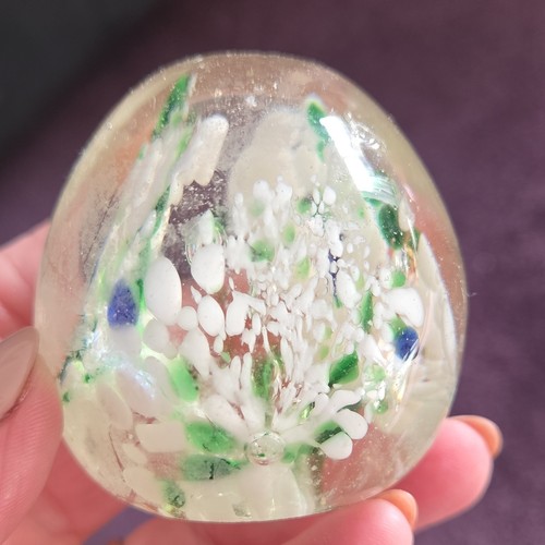 Art glass paperweight clear - art,