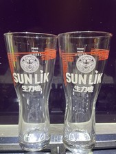 Pair of Sunlik Beer glasses
