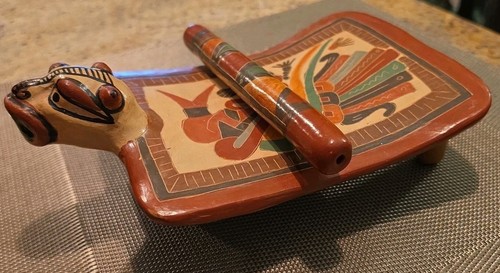 Mexican folk art tripod turtle - mexican,