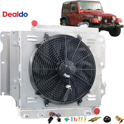 Row aluminum radiator fan - aluminum,
