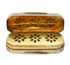 George III Sterling Silver Floral Vinaigrette Antique 1807 Birmingham Pemberton