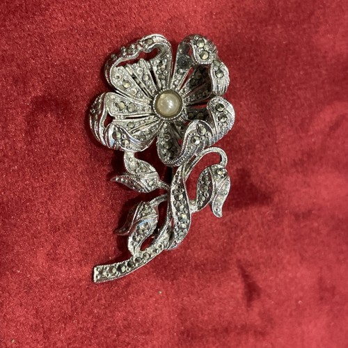Vintage marcasite flower - vintage,