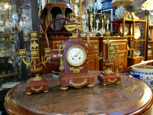 Antique french rouge marble - antique,