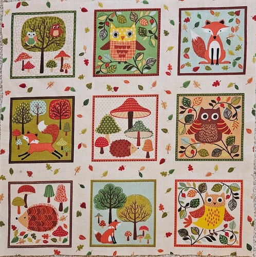 Owl fox fabric - owl, &