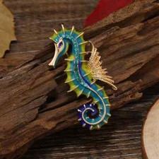 women enamel seahorse