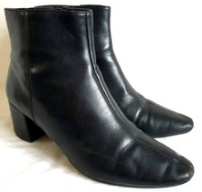 M&S Black Leather Ankle Boots