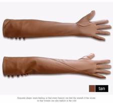 Long Leather Gloves  Synthetic leather Women Long Gloves Choice of Colour