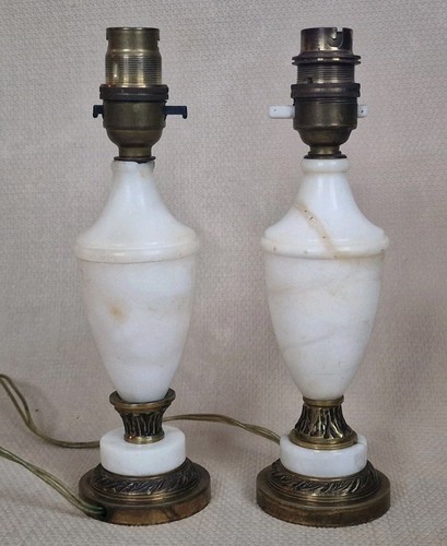 Pair vintage onyx marble - of,