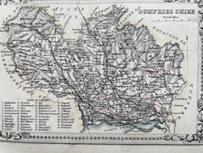 Antique hand coloured map of