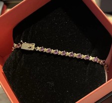 9 Carat Gold Garnet Bracelet - 8” / 8 Inches