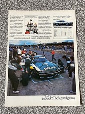 Collectable 1985 Magazine Advert Picture Jaguar  Racing Tom Walkinshaw Ad 1980's
