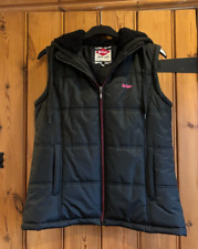 Lee Cooper black bodywarmer with fleece hood, Size 12