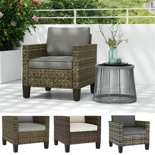 Single rattan garden armchair - single,