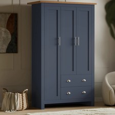 3 Door 2 Drawers Wardrobe With
