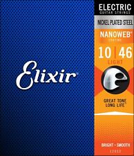 Elixir 12052 Nanoweb Light 10-46 Electric Guitar Strings 1-3 Packs