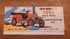 Early Pre Red Airfix Model Kit Bag Top Instructions for 1910 Model T Ford Car