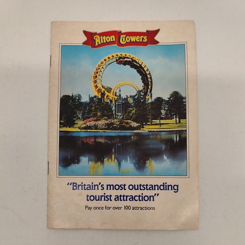 Alton towers 1987 map guide - map,