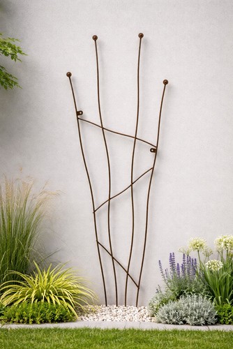 Crooked garden trellis natural - crooked,