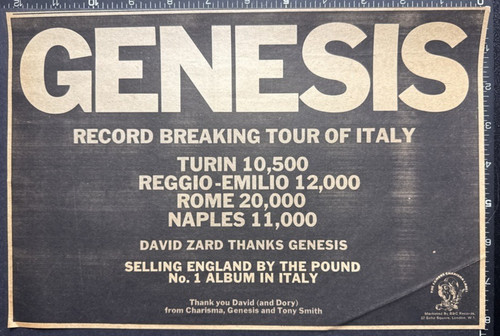 Genesis record tour - -,