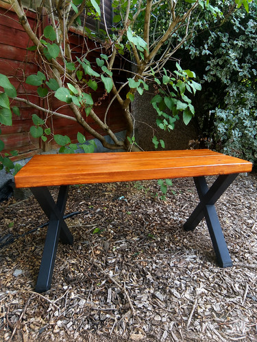 Handmade garden bench with - handmade,