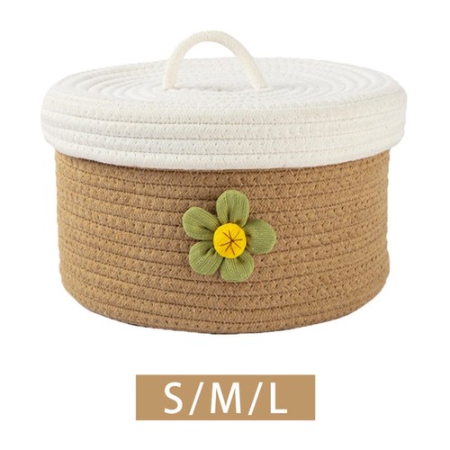 Decorative cotton basket - cotton,