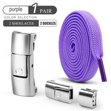 Shoelaces No Tie Elastic Sneaker Flat Laces Trainer lock Kids Adults laces UK