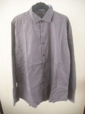 Matalan Jeff banks mens formal patterned long sleeve shirt L large