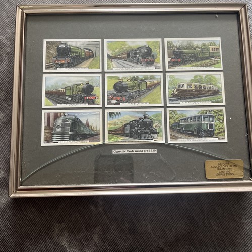 Framed trains cigarette - cigarette, cards