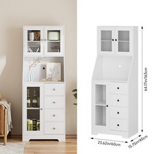 White Kitchen Storage Hutch
