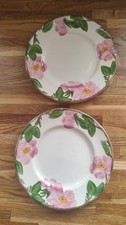 2 vintage Fransican Desert Rose Tea side Plates. 8" 20cm