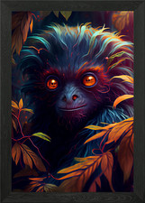 Mad Space Monkey Framed Wall