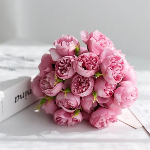 Head silk peony rose - peony,