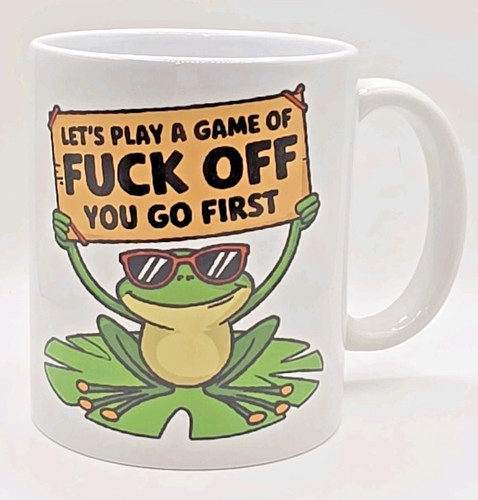 Funny frog mug - frog, rude