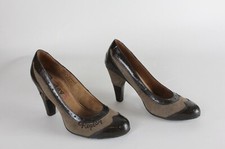 Ladies Size 4 UK Replay Brown Leather & Suede 10cm Heels Shoes Article