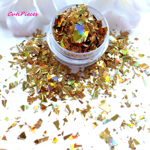 Nail art glitter gold - nail,
