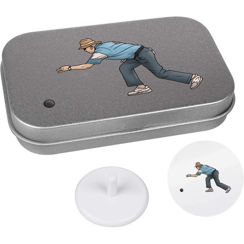 Man playing lawn bowls - playing,