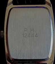 Reflex Quartz Tank Watch Working New Battery.Back Case Printed P.H. 12444