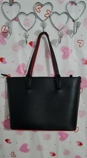 Black Studded Design Bag Red Detail
