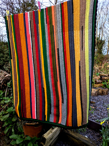 Hand crochet rug throw - crochet,