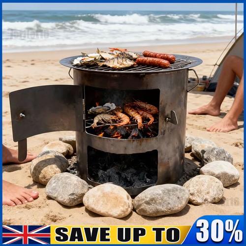 Wood burning camping - wood, stove