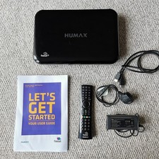 Humax Freesat HD TV Recorder Box HDR-1000s 500GB HDD Remote + Power + HDMI Cable