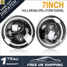 2Pcs 7" LED HEADLIGHTS HALO E
