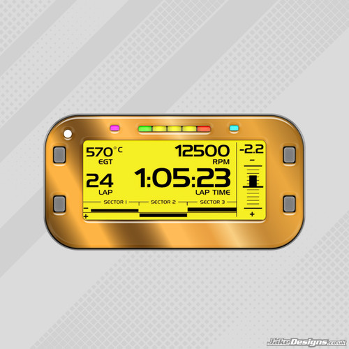 Gold chrome style - gold, sticker