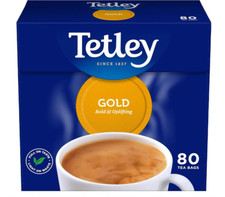 Tetley Gold Tea Blended Delicious Selection of African Black 80 Tea bags