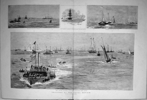 Old print 1889 naval - print, review
