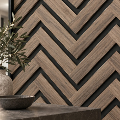 Walnut herringbone acoustic - walnut,